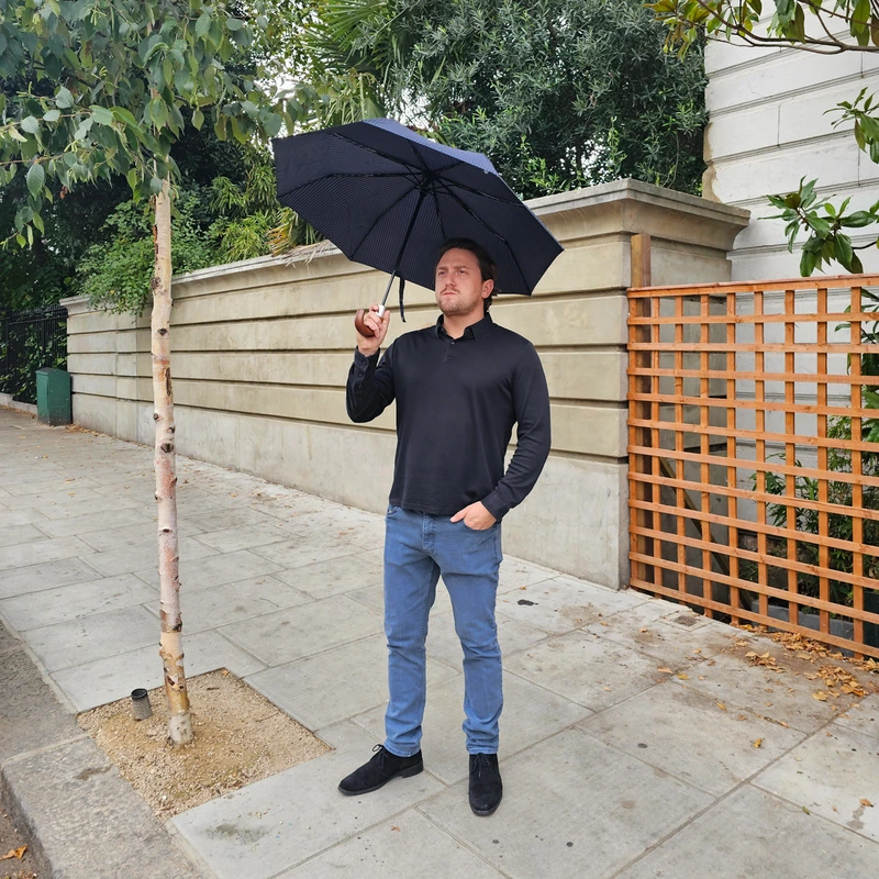 Парасолька чоловіча Fulton Chelsea-2 G818 City Stripe Navy (Синій)