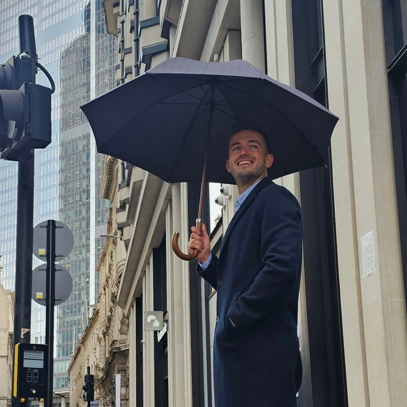 Парасолька-тростина чоловіча Fulton Diamond G851 The Radiant - Tonal Herringbone