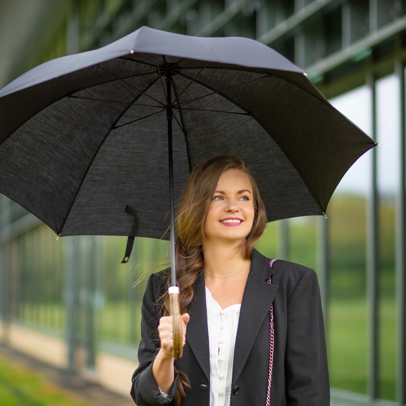 Парасолька-тростина Fulton Hampstead-1 L893 - Black (Чорний)