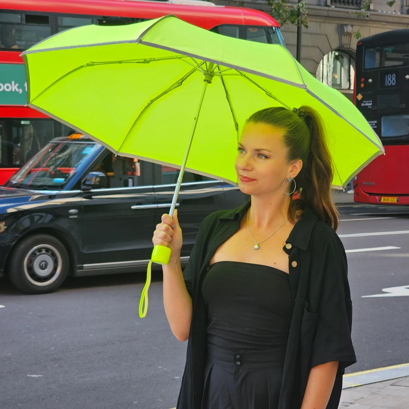 Парасолька жіноча Fulton L353-040881 UV Minilite-1 Neon (Неон)