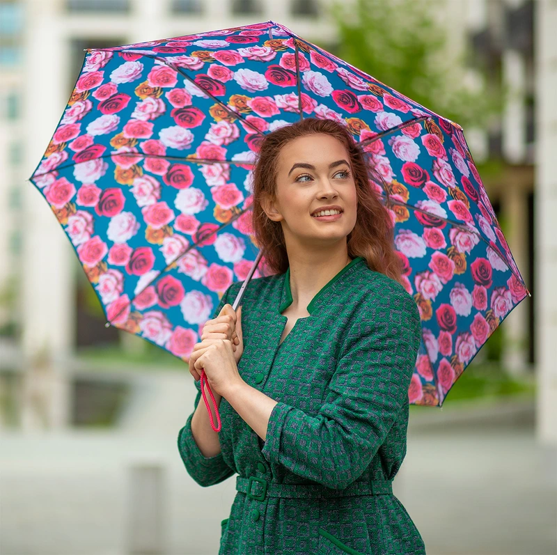 Парасолька жіноча Fulton L354-041192 Minilite-2 Rose Chain (Китайська троянда)