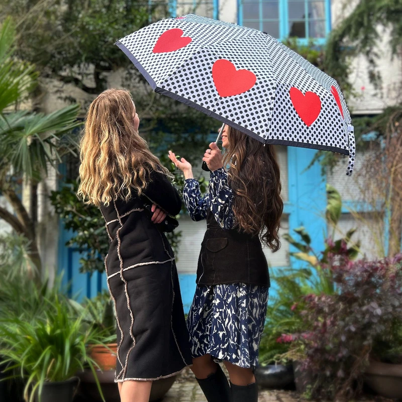 Парасоля жіноча Fulton L354-041697 Minilite-2 Love Heart Spot (Серця)