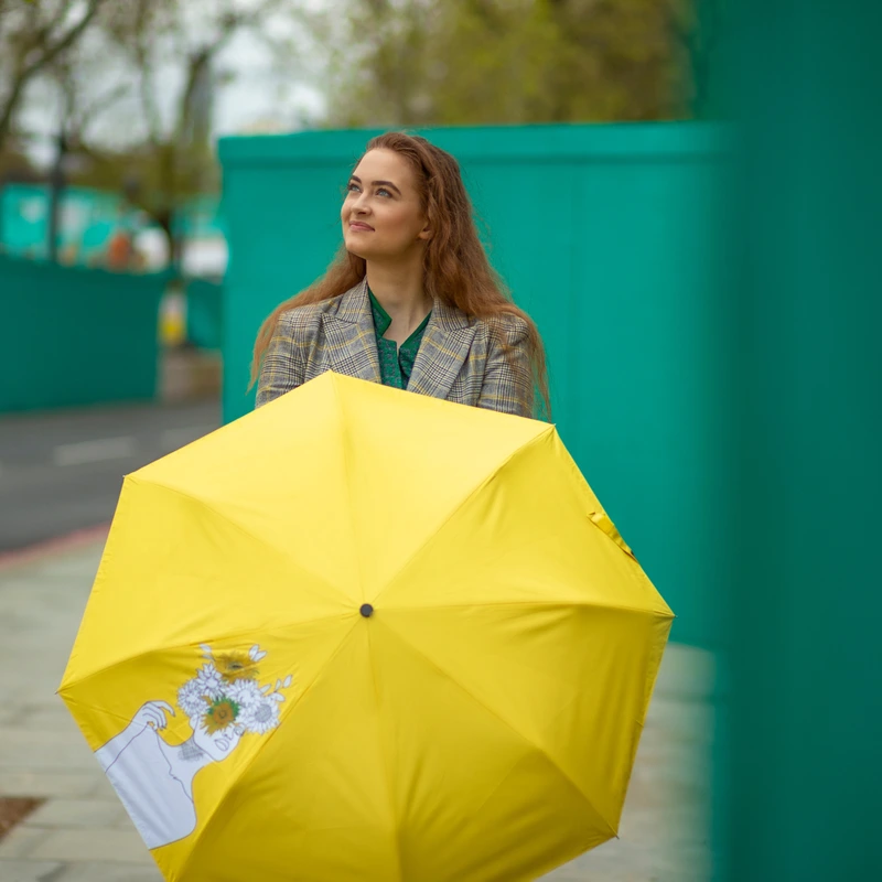 Парасолька жіноча Fulton L884-040171 National Gallery Minilite-2 UV Sunflowers (Соняшники)