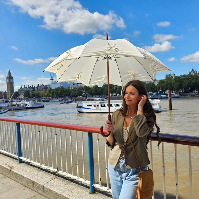 Парасолька жіноча Fulton L908-039595 Kensington UV Star Cream