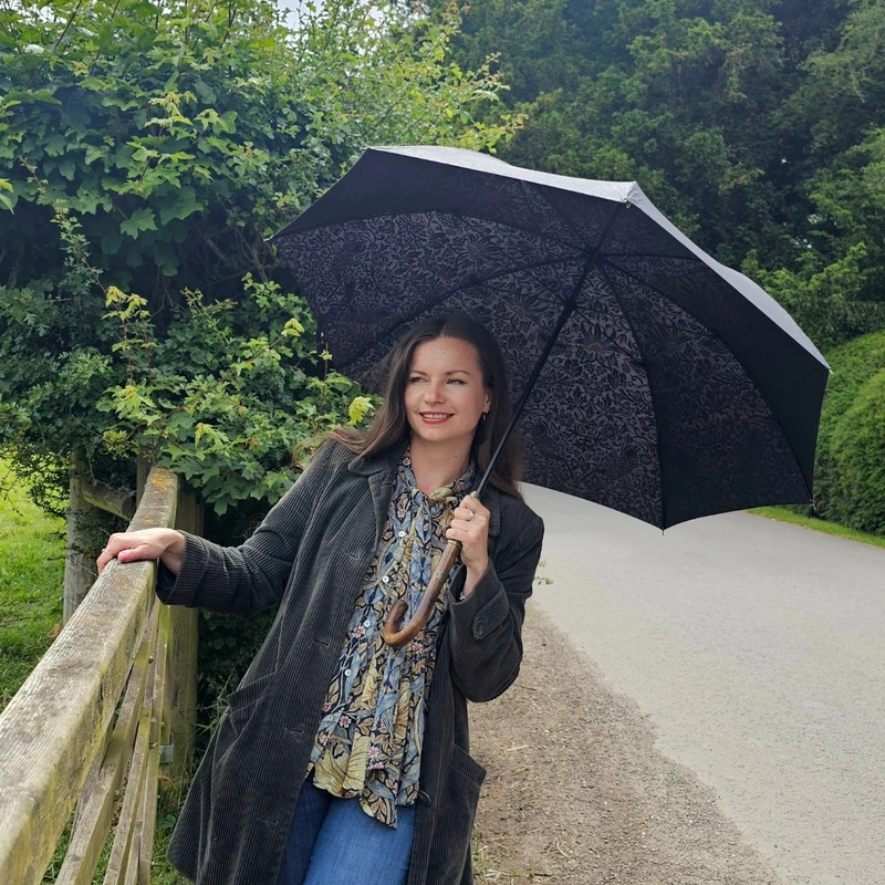 Парасолька-тростина Fulton L936-040706 Morris & Co Hampstead UV Strawberry Thief Graphite