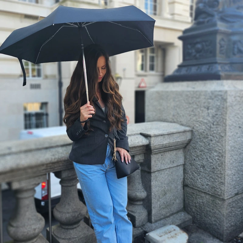 Парасолька Fulton Open&Close-101 L369 Black (Чорний)