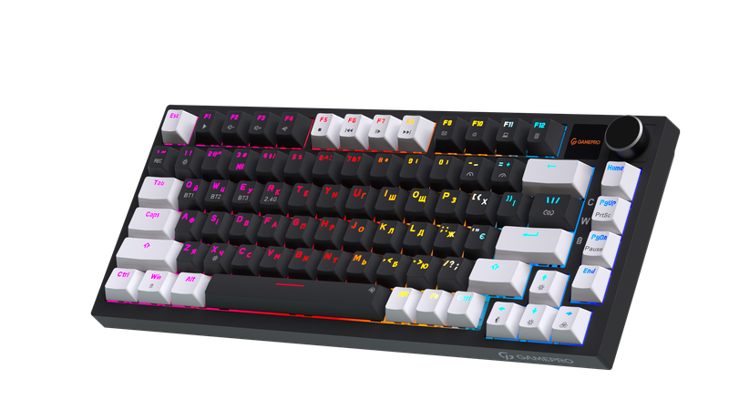 Бездротова механічна клавіатура GamePro Asgard Valhalla Pro (MK160B-D-Pro) 75% Rainy switches