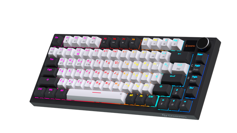 Бездротова механічна клавіатура GamePro Asgard Valhalla Pro (MK160W-D-Pro) 75% Rainy switches