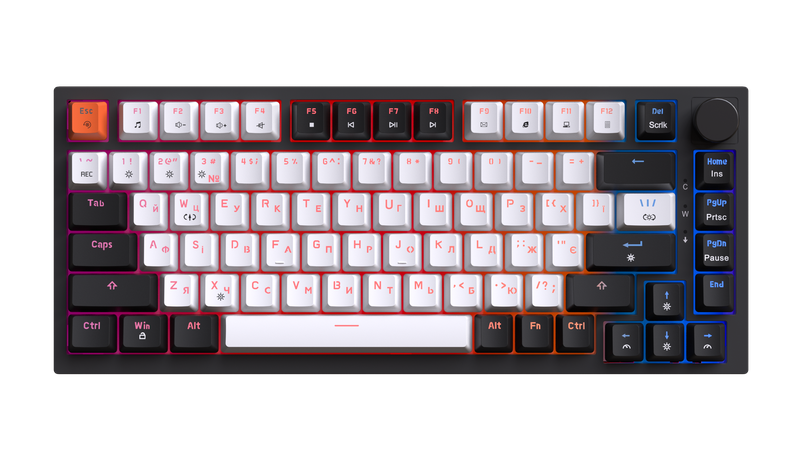 Дротова механічна клавіатура GamePro MK160 V2 Warden QLAB Sakura Black (MK160-V2-B-QS)