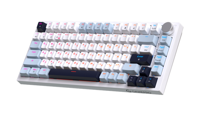 Дротова механічна клавіатура GamePro MK160 V2 Warden QLAB Sakura White (MK160-V2-BL-QS)