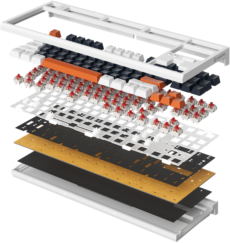 Дротова механічна клавіатура GamePro MK180W (Red) з Hot-Swap RGB White