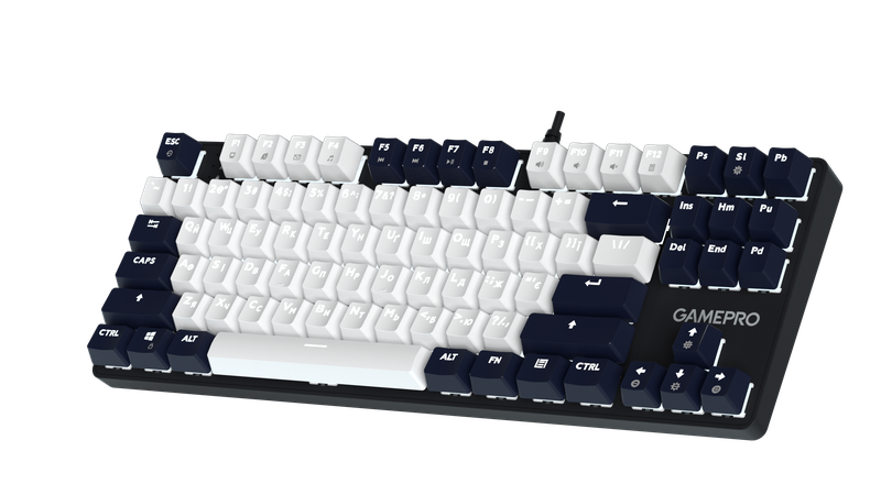 Дротова механічна клавіатура GamePro Genesis Metallic (MK110B) 87% Red switches