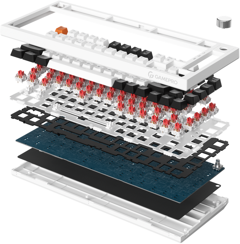 Дротова механічна клавіатура GamePro MK160W (Red) з Hot-Swap RGB White