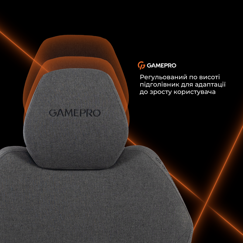 Крісло ігрове GamePro GC760DG Fabric Dark Gray — фото 11
