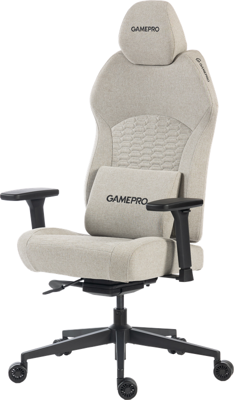 Крісло ігрове GamePro GC760LG Fabric Light Gray — фото 6