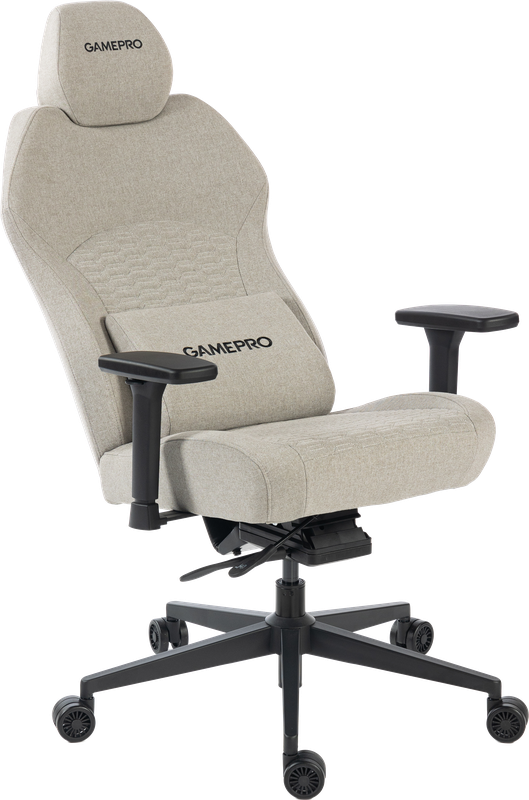 Крісло ігрове GamePro GC760LG Fabric Light Gray — фото 7