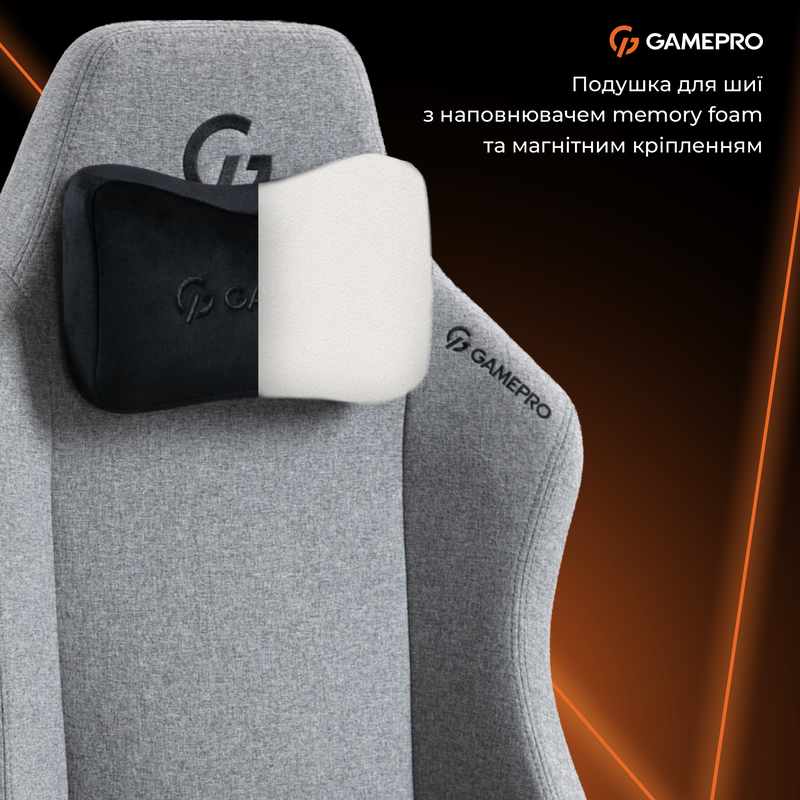 Крісло ігрове GamePro GC775G Fabric Gray — фото 13