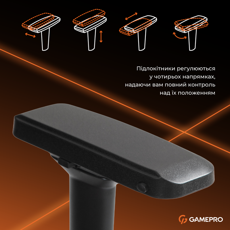 Крісло ігрове GamePro GC775G Fabric Gray — фото 14