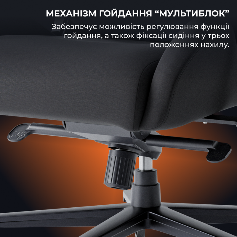 Крісло ігрове GamePro GC900SG Fabric Space Grey — фото 11