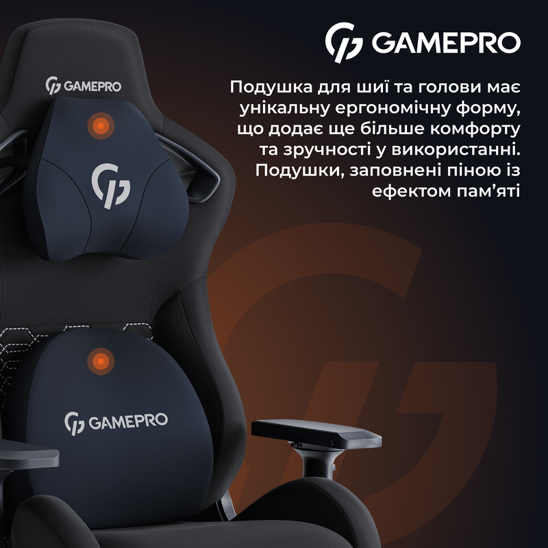 Крісло ігрове GamePro GC900SG Fabric Space Grey — фото 16