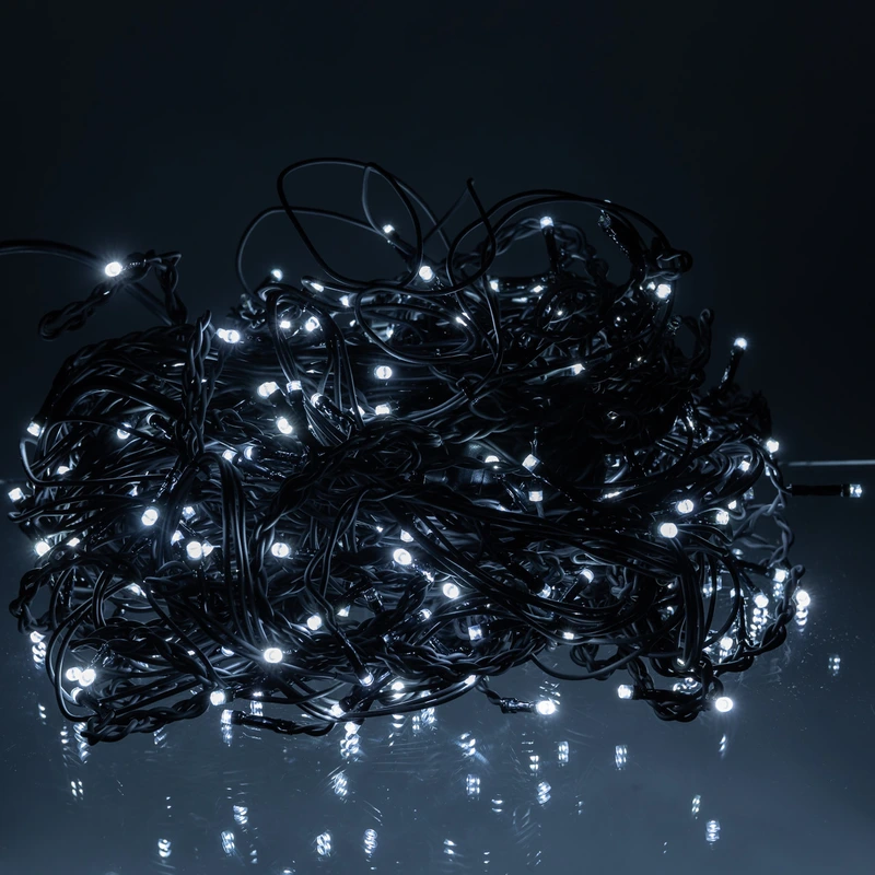 Вулична гірлянда Бахрома 20 м 335 LED гірлянда штора чорний провід Білий 20MBW