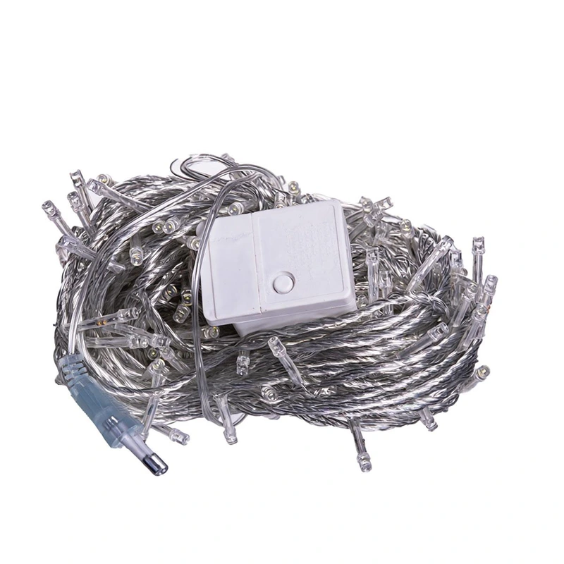 Новорічна гірлянда кімнатна нитка 22 м 220 LED кімнатна гірлянда білий провід Біле світло W220LED22MWW