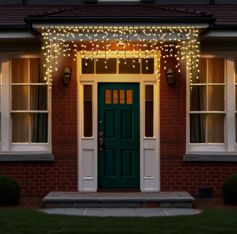 Новорічна гірлянда вулична Бахрома 6 м 105 LED білий провід Жовтий 6МWY