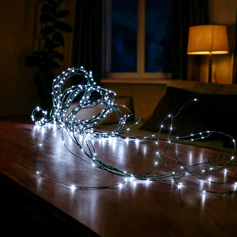 Гірлянда Кінський хвіст 600 LED 20 ниток 3 м зелена, білий GarlandoPro 1733015GW