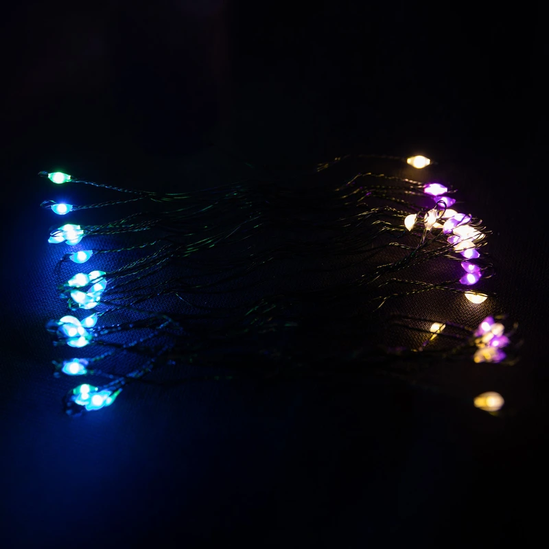 Гірлянда Кінський хвіст Мішура 1200 LED 20 ниток 2 м зелена, мультиколор GarlandoPro D1200L2MGML — фото 6