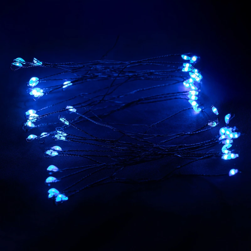 Гірлянда Кінський хвіст Мішура 1200 LED 20 ниток 2 м зелена, синій GarlandoPro D1200L2MGBL — фото 6