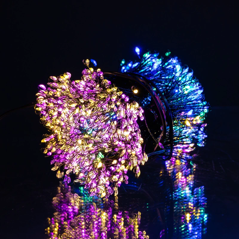 Гірлянда Кінський хвіст Мішура 1800 LED 20 ниток 3 м зелена, мультиколор GarlandoPro D1800L3MGML — фото 7