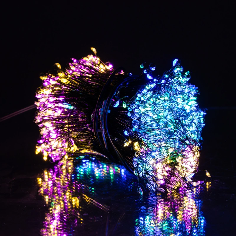 Гірлянда Кінський хвіст Мішура 1800 LED 20 ниток 3 м зелена, мультиколор GarlandoPro D1800L3MGML — фото 8