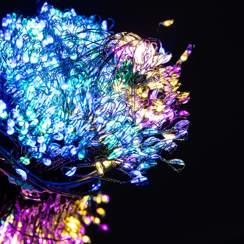 Гірлянда Кінський хвіст Мішура 1800 LED 20 ниток 3 м зелена, мультиколор GarlandoPro D1800L3MGML — фото 9