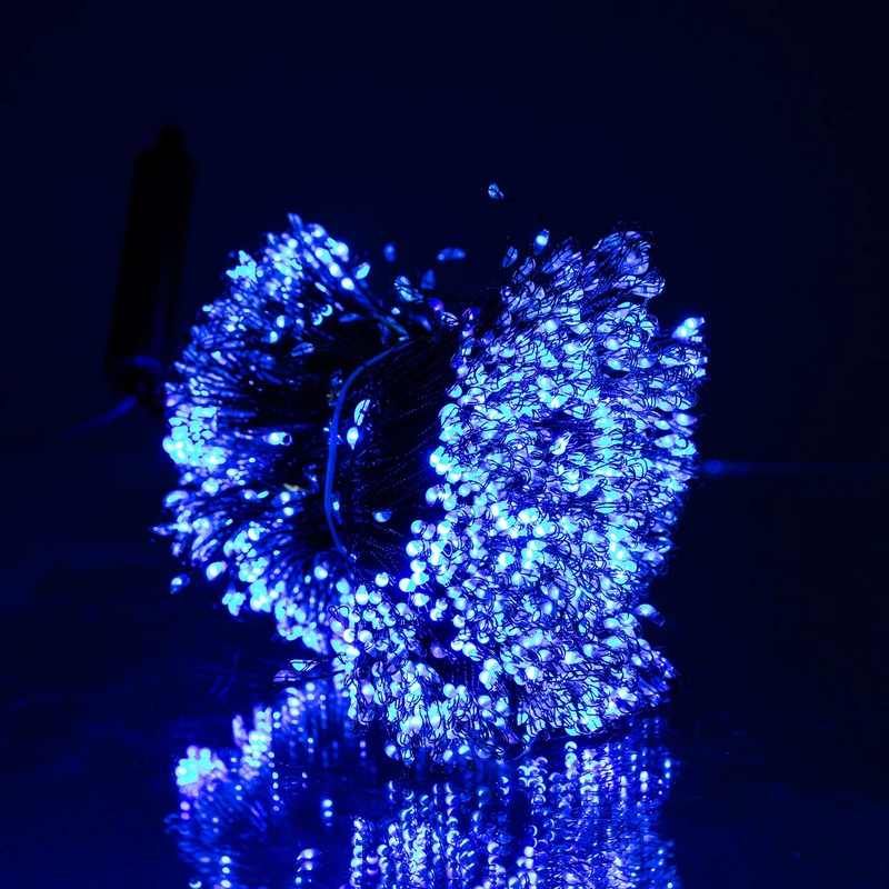 Гірлянда Кінський хвіст Мішура 1800 LED 20 ниток 3 м зелена, синій GarlandoPro D1800L3MGBL — фото 7