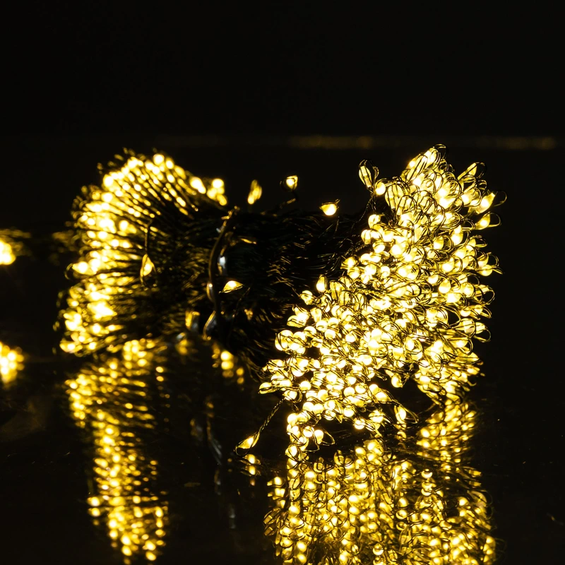 Гірлянда Кінський хвіст Мішура 640 LED 16 ниток 2 м зелена, жовтий GarlandoPro D640L2MGY — фото 8