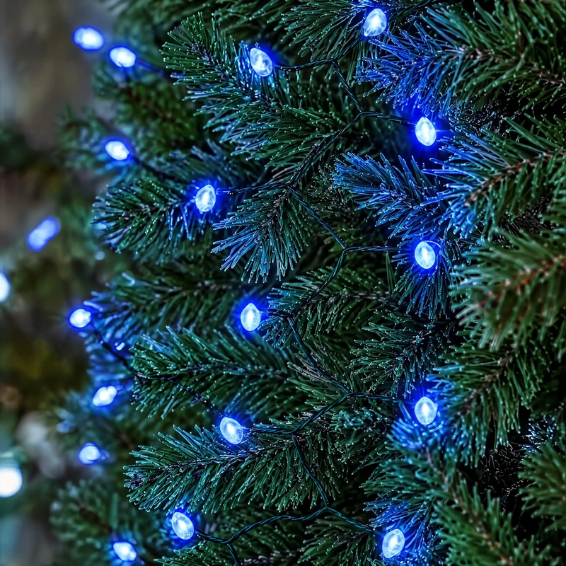 Гірлянда Кінський хвіст Мішура 960 LED 16 ниток 3 м зелена, синій GarlandoPro D960L3MGBL — фото 5