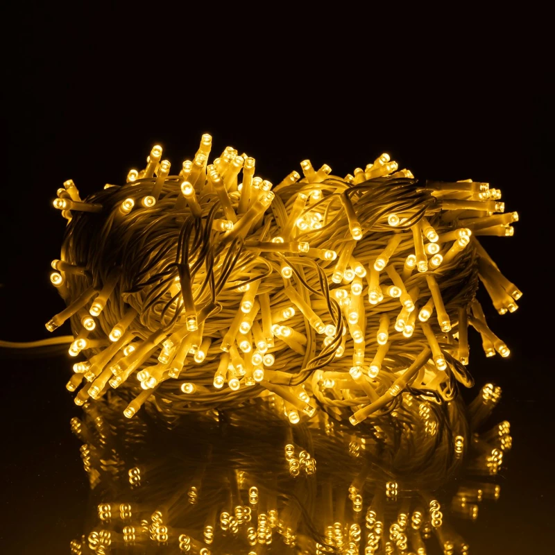 Гірлянда Різдвяна фея вулична 50 м 500 LED білий провід Жовтий CF500L50MWY