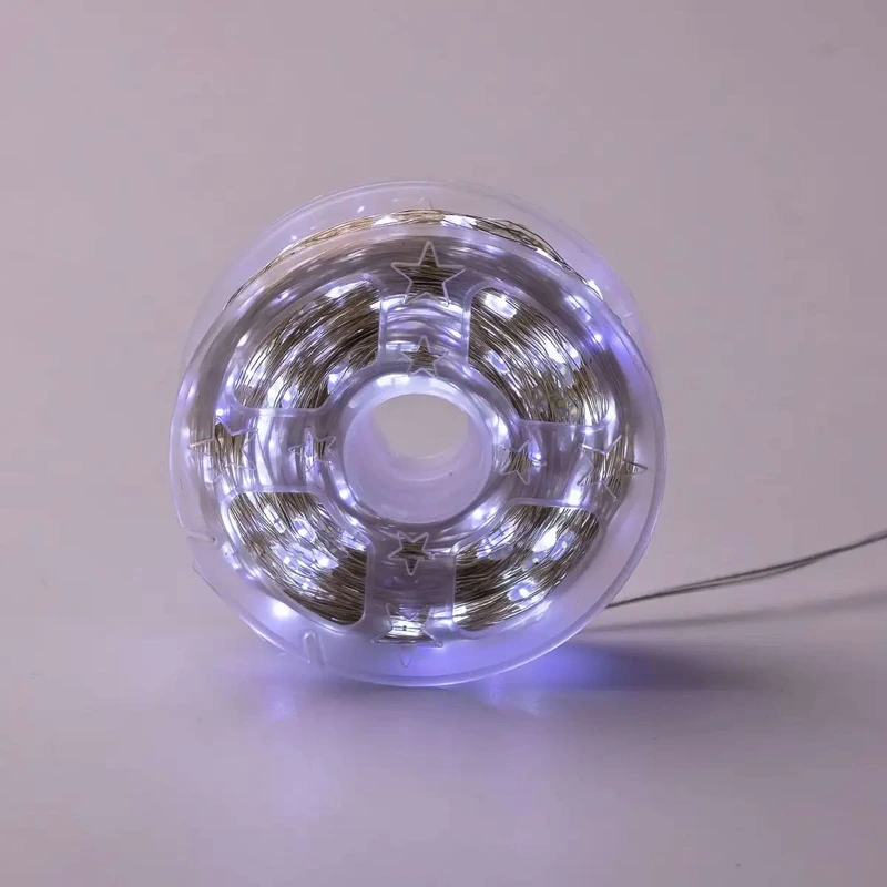 Гірлянда роса на пульті 100 метрів на 1000 led світлодіодів крапля на білому дроті біла 1000L100MWW — фото 7