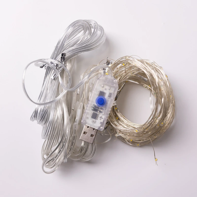 Гірлянда-штора Роса 300 LED 10 ниток 3*3 м USB GarlandoPro USB173308Y — фото 10