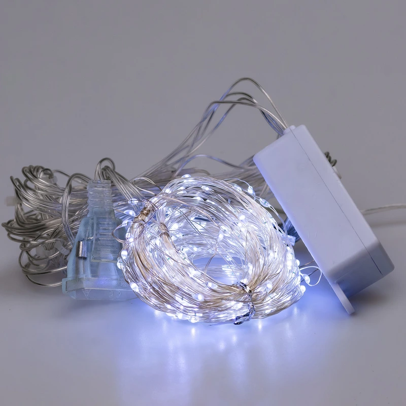 Гірлянда штора світлодіодна GarlandoPro 200LED Роса 3х3м 8 режимів 10 ниток гірлянда роса на ялинці Білий 173307W