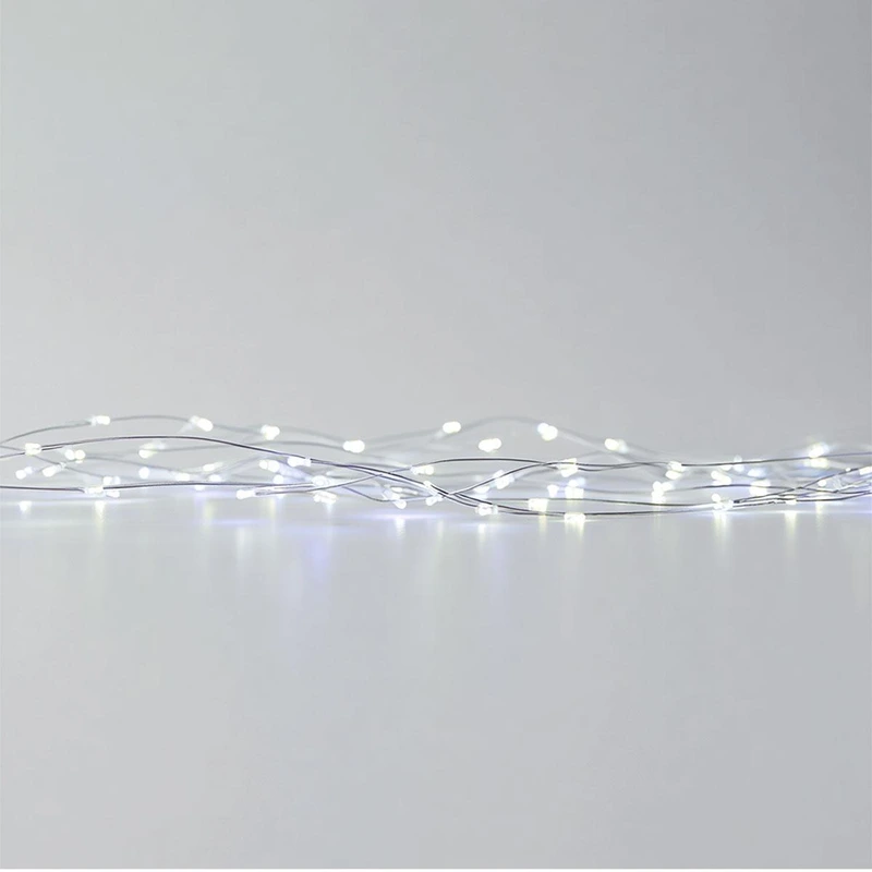 Новорічна гірлянда кімнатна нитка 22 м 220 LED кімнатна гірлянда білий провід Біле світло W220LED22MWW