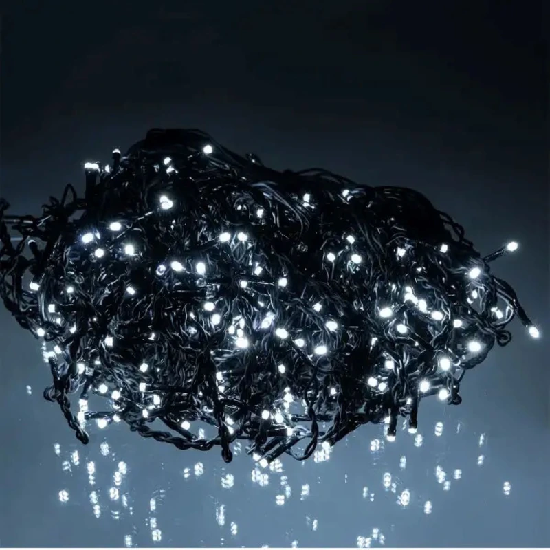 Новорічна гірлянда вулична Бахрома 36 м 600 LED чорний провід Білий 36МBW