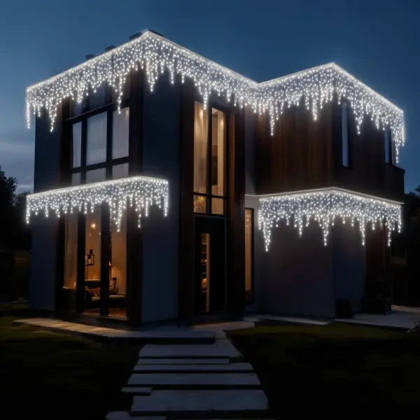 Вулична гірлянда Бахрома 50 м 600 LED білий провід Білий 50MWW