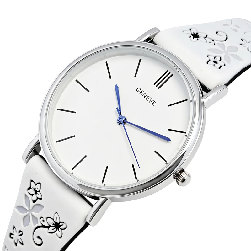 Geneva Steel Silver Miss Flower, 2 ремінці
