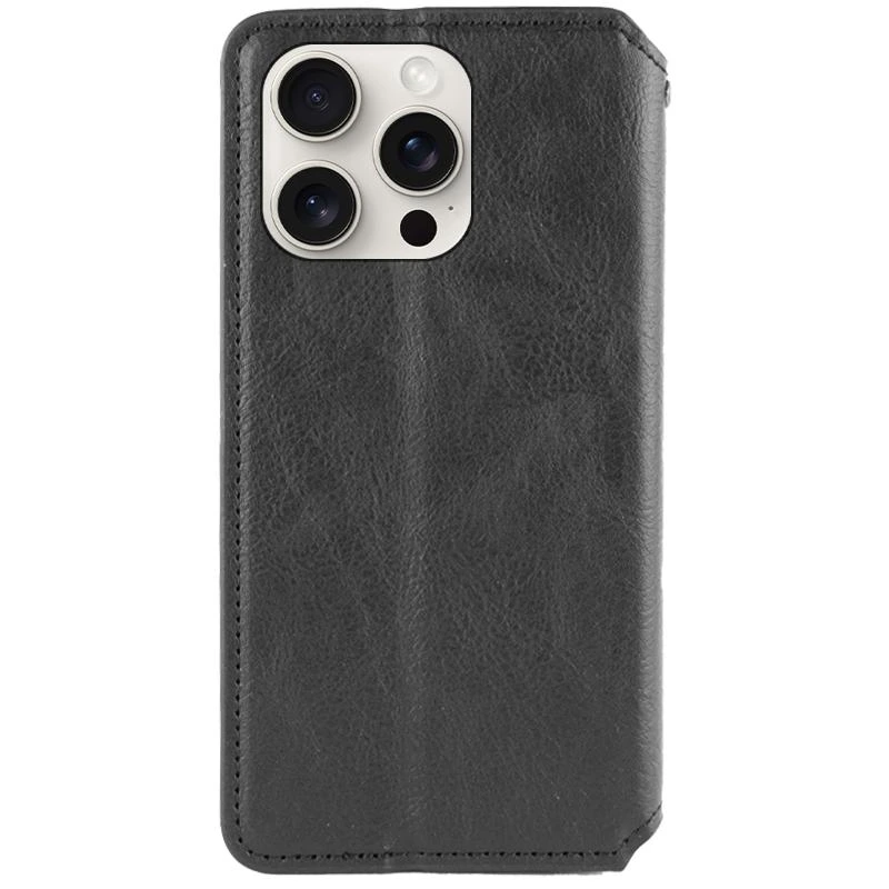Шкіряний чохол-книжка GETMAN Cubic (PU) для Apple iPhone 13 Pro Max (6.7") Чорний