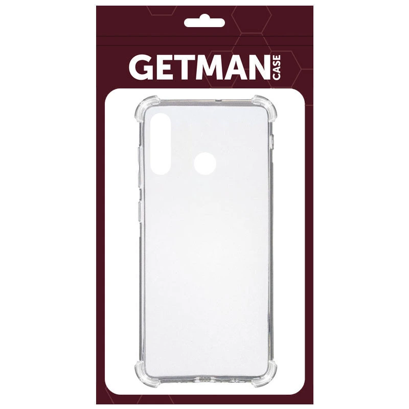 TPU чохол GETMAN Ease logo посилені кути для Huawei P30 lite Безбарвний (прозорий)