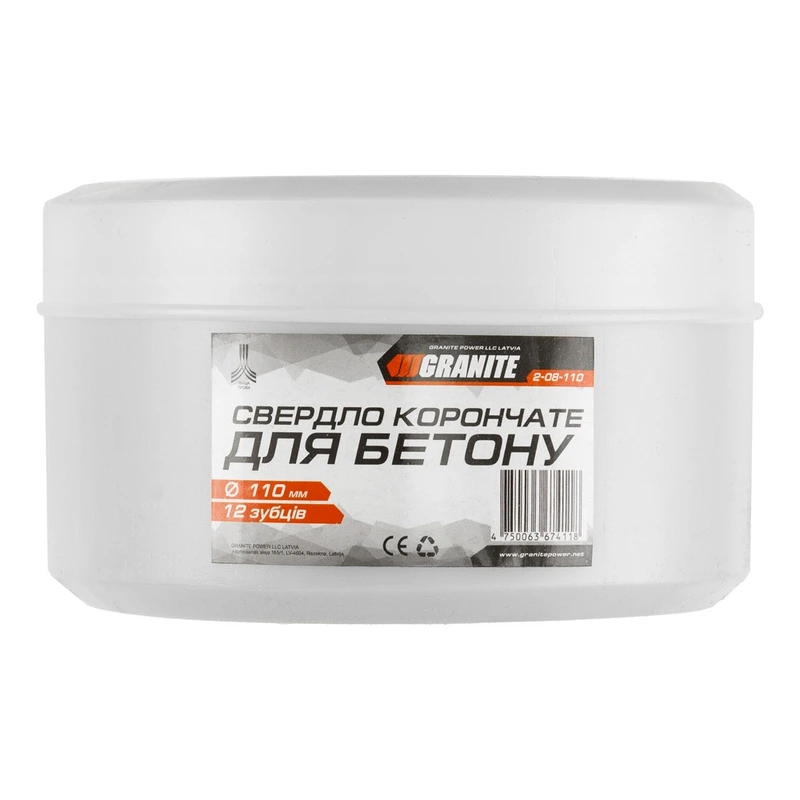 Свердло корончате для бетону GRANITE 110 мм 12 зубців 2-08-110