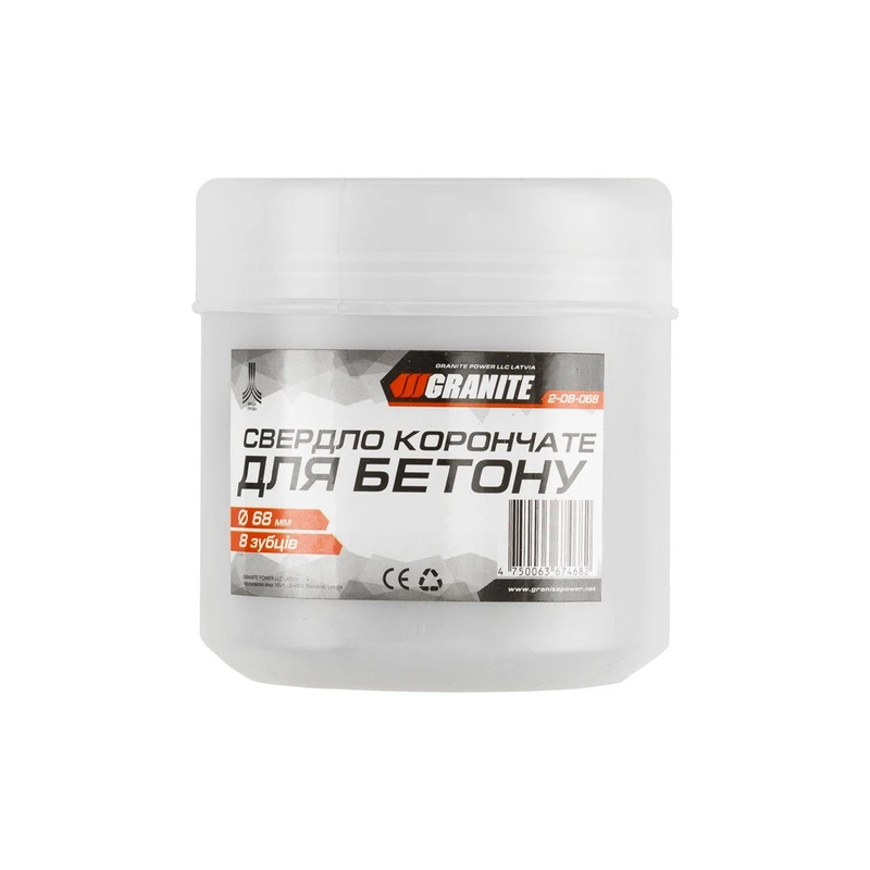 Свердло корончате для бетону GRANITE 68 мм 8 зубців 2-08-068