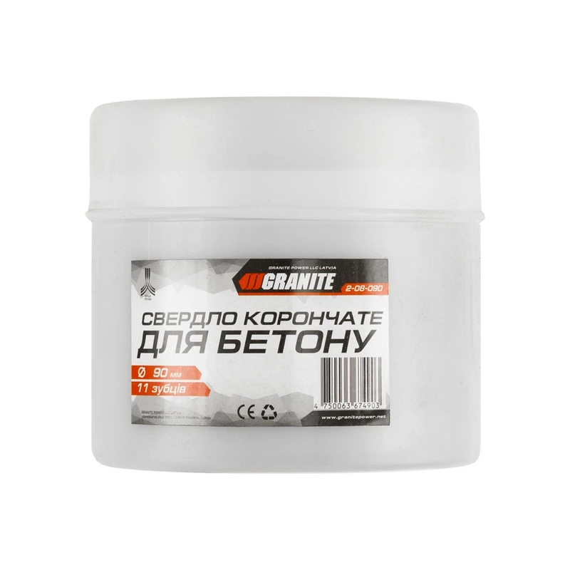 Свердло корончате для бетону GRANITE 90 мм 11 зубців 2-08-090