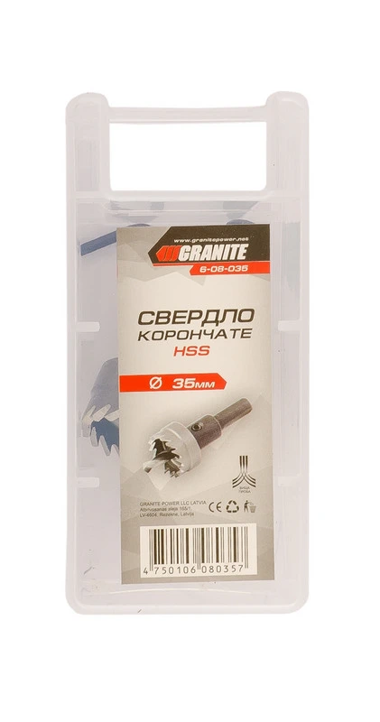 Свердло корончасте GRANITE HSS 35 мм 6-08-035